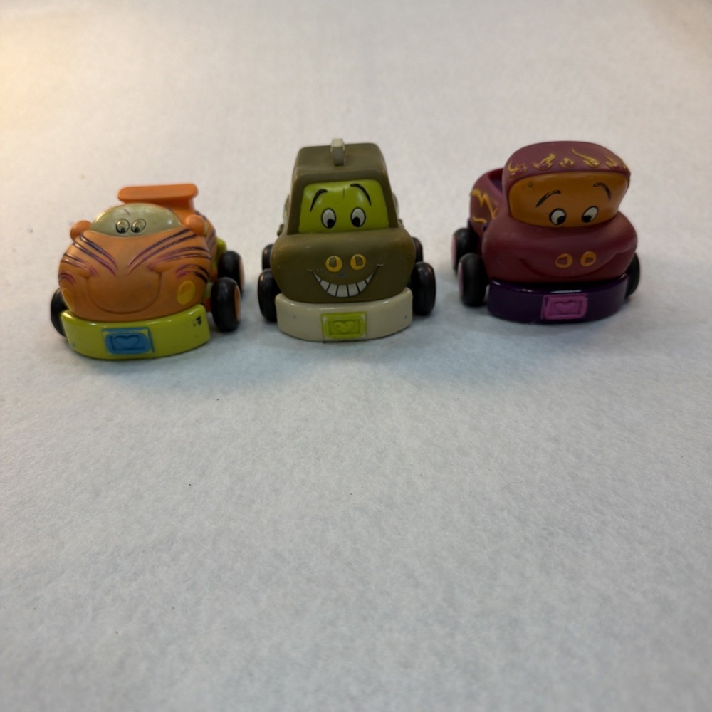 B. Toys Wheeee-ls! Pull Back Toy Cars Set of 3 Tiger Taxi Truck Multi-Color
